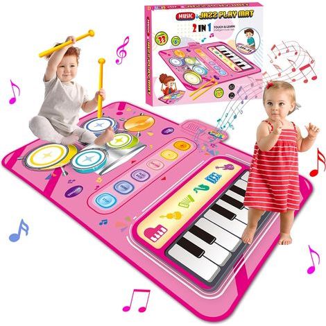 HONORNIC - Tapis musical 2 en 1, cadeau idéal pour les filles et les garçons de 3 à 6 ans. Jouet musical éducatif. (1/5)
