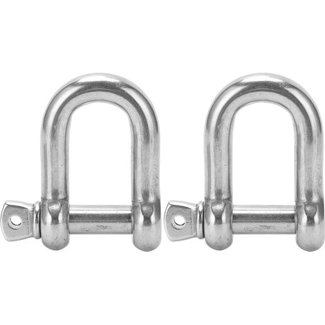 Lot de 2 manilles à vis M16 en acier inoxydable 304, robustes, en forme de D, pour bracelets en paracorde (1/5)