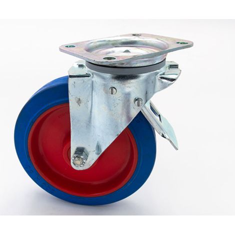 Roue orientable polyuréthane 400kg Ø20cm 49mm Acier