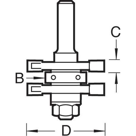 TREND C158X1/4 TONGUE AND GROOVER SET 41MM D