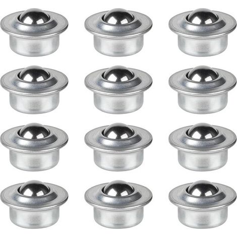Confezione da 12 pezzi - cuscinetti a sfera in acciaio da 15 mm - cuscinetti a sfera in acciaio al carbonio - capacità di carico di 15 kg (1/5)
