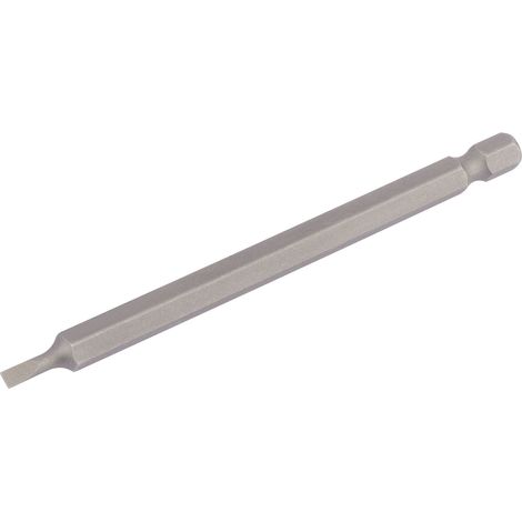 Draper 100mm (3.0mm) Plain Slot E-Shank Insert Bit with 1/4" Hex Drive, 3mm Width, 100mm Length (1/5)