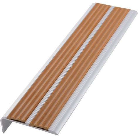 Perfil para Escalón KLOSE besser de 81 mm x 30 mm - Plateado con Antideslizante  1 Métre (1/2)