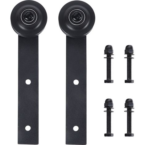 Set di 2 pulegge e rulli per binari di porte scorrevoli per porte da fienile, accessori per ferramenta agricola americana.