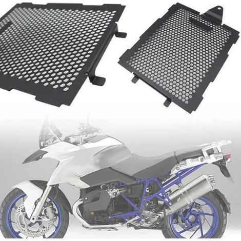 Matériau noir : Grille de protection métallique pour radiateur de moto et réservoir d'eau, compatible avec BMW R130 (1/5)