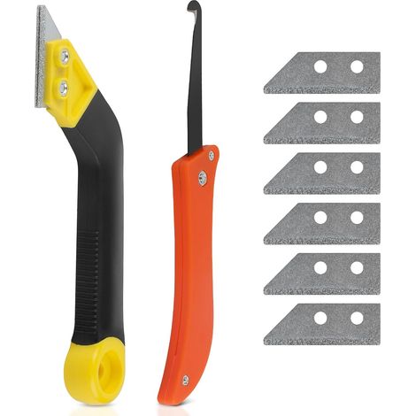 Grattoir à Joints avec 5 Lames de Rechange pour Carrelage, Grattoir a Dejointer Carrelage (1/4)