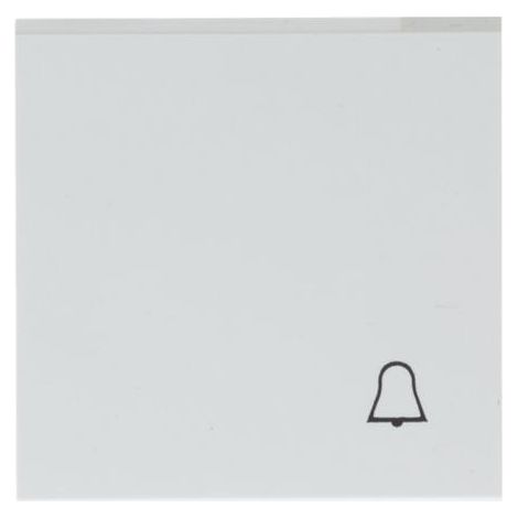 Interrupteur hager lumina2 symbole sonnette vis blanc (1/2)