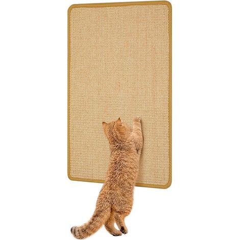 Tiragraffi in cartone per gatti - 50 x 90 cm - Velcro - Pallina da gioco - Tiragraffi in cartone - Cesta per gatti - Cuccia per gatti - Protezione per mobili - Adatto a divani e sedie (1/5)
