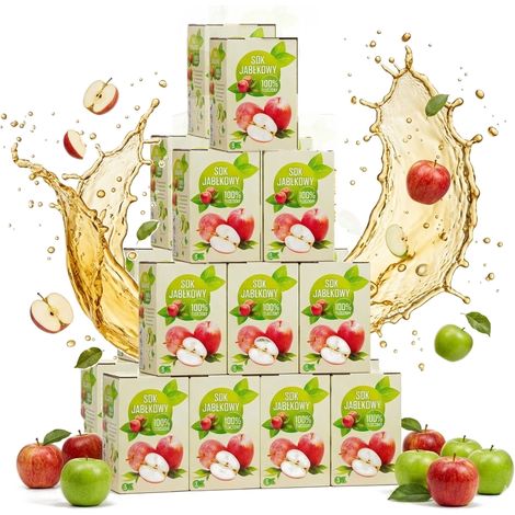 25 cartones de zumo de manzana 100% prensado de 5 litros. Envase en caja (25 unidades). (1/5)