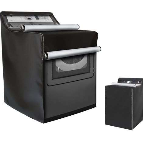Housse Pour Machine À Laver - 210D Oxford Imperméable Argenté - Avec Fenêtres Prédécoupées Et Fermeture Éclair - Pour Machines Top Load Et Front Load - 75 x 73 x 110 cm (1/5)