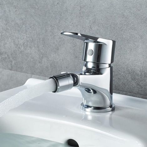 RHG Bidet Lavabo Bec Bas, Robinet de Salle de Bains, Chromé, Argent - (1/5)