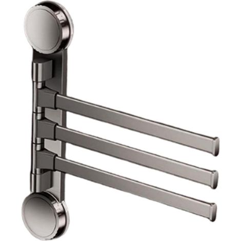 Wall-mounted suction cup towel rack, swiveling, no-drill mounting, for bathroom and kitchen (1/5)