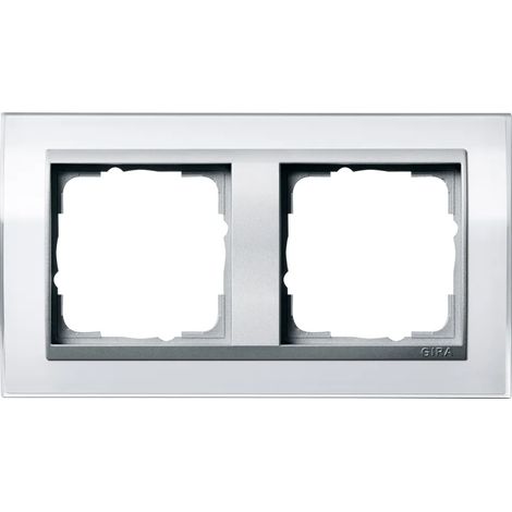 Gira Marco embellecedor 2x Interm. F Alu Gira Event Blanco claro [0212726], 0212 726