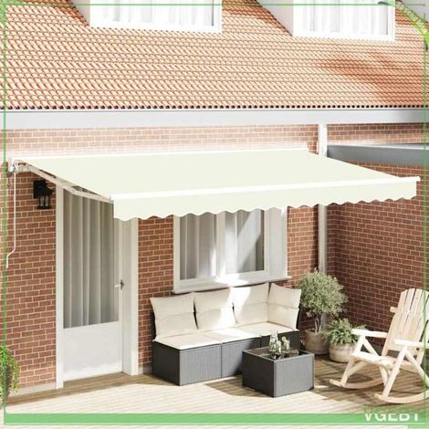Auvent rétractable - FAF7291712447488 - 400x200 cm - Tissu anti-UV et déperlant - Télécommande, montage mural (1/5)