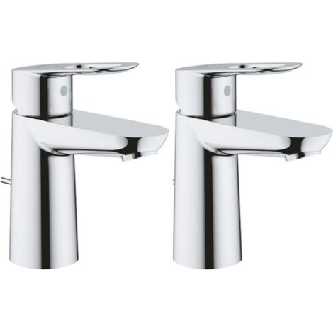 GROHE Lot de 2 Mitigeurs lavabo BauLoop Taille S