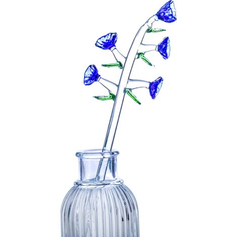 Bouquet Fleurs Verre - Bouquet Artificiel Verre Borosilicate Main - Décoration Intérieure Bureau Étagère Cheminée - 1 Pièce (1/5)
