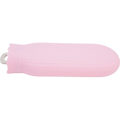 Bouillotte multifonctionnelle en silicone avec housse tricotée, pour le bureau et la maison, 550 ml, rose (1/5)