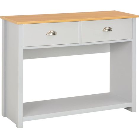 vidaXL Mesa consola gris 97x35x76 cm (1/5)