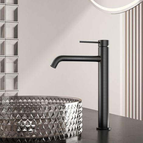DILECI - Robinet à bec haut 30 cm Finition gris métallisé (1/5)