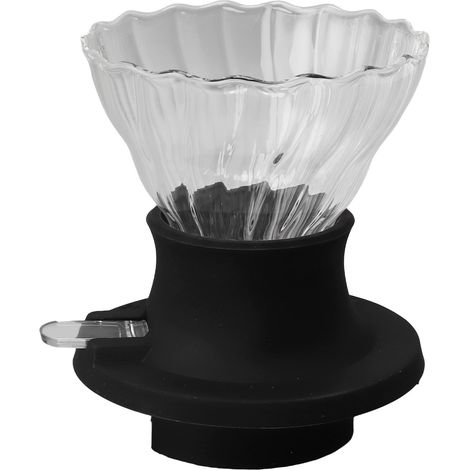 Abnehmbarer Kaffeefilter aus Borosilikatglas und Edelstahl, wiederverwendbar für Zuhause, Büro und Reisen (1/5)