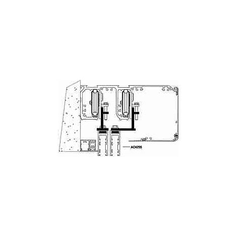20AC4255N Euras C0 Aluminium-Befestigungsprofil L 2000 mm DITEC ENTREMATIC 20AC4255N
