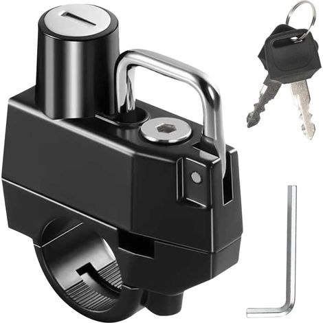 Cadenas De Guidon Antivol pour Casque Moto - Sécurité Et Protection Contre Le Vol VFR750 VFR 750(No Logo) noir No logo (1/5)
