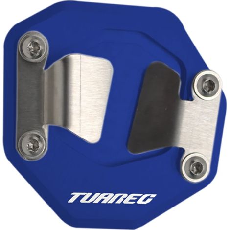 (Bleu) Compatible avec Aprilia TUAREG 660 2021-2022 - Accessoires moto : extension de béquille latérale, repose-pieds, coussinet Maxpower (1/4)