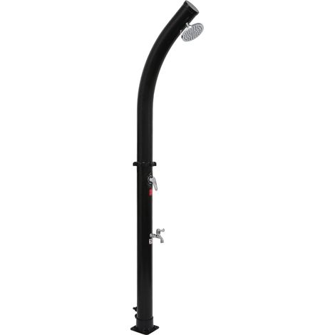 Solardusche 18 Liter Solar Gartendusche - Einstellbare Wassertemperatur - Solar Pooldusche mit Wasserhahn und Regenduschkopf für Pool Strand und Garten (18 Liter, Schwarz) (1/5)