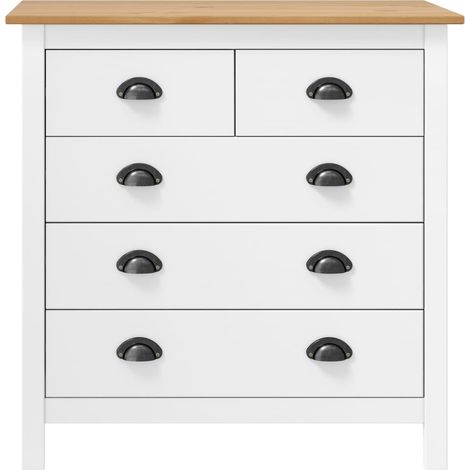 Maison Exclusive - Mesita de noche Hill madera maciza de pino bla