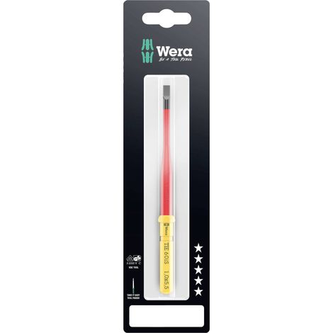 Wera Kraftform Kompakt VDE 60 iS 1,0x5,5x157 mm TIE SB pour électricien vis à fente Lame interchange (1/5)