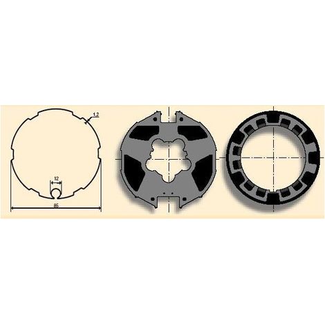 Adaptations moteur Somfy - Axe Imbac Ø85mm 9420331 - pour Moteur Ø60mm