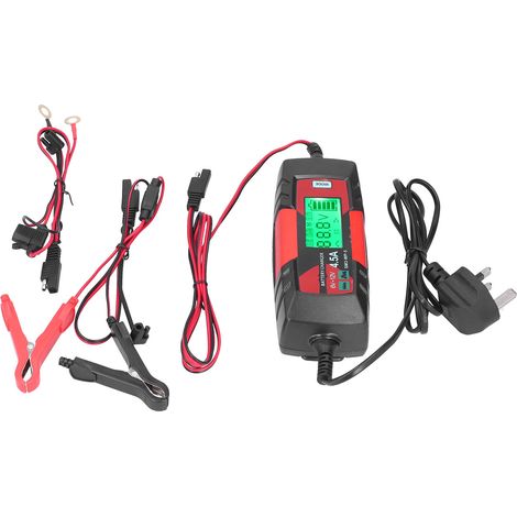 Chargeur de batterie intelligent 6V/12V automatique avec écran LCD, modèle SM3‑WP‑5UK, prise 220-240V pour voiture et entretien de batteries (1/5)