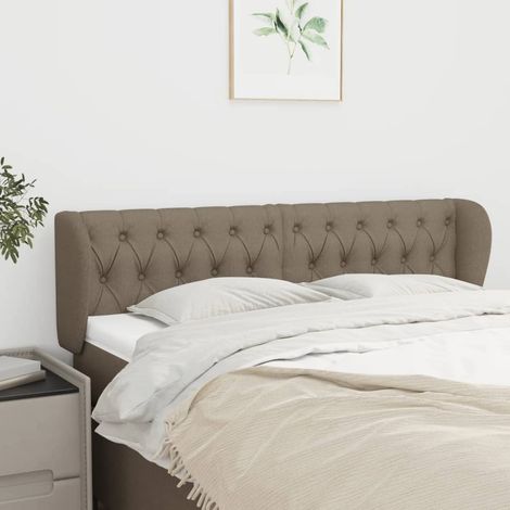 Kopfteil mit Ohren Taupe 163x23x78/88 cm Stoff (1/5)
