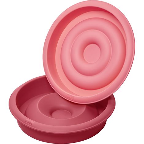 Stampo per torta a forma di cuore, 2 pezzi, in silicone, diametro 21 cm / Lurch (1/5)