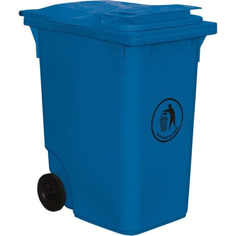 Poubelle Bleu en Polyéthylène, 360L sur roulettes ( Prix pour 1 )
