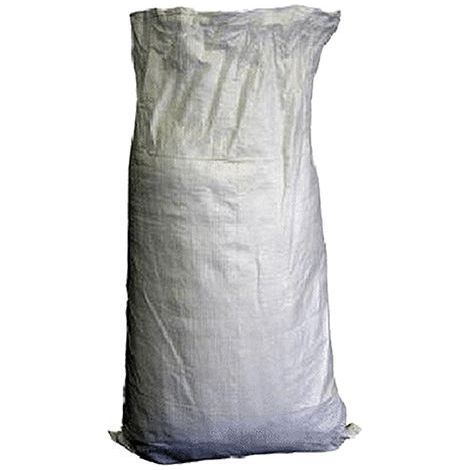Weißer Polypropylensack, 50 x 100 cm, Fassungsvermögen 50 kg, für Oliven, Obst, Gemüse und Weizen