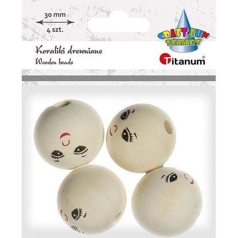Coral de madera. 30 mm/4 piezas smile 0175 (1/2)