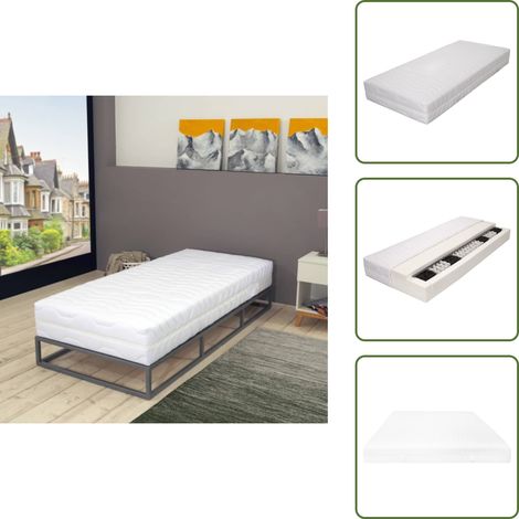 Materasso con durezza H3 - vidaXL Materasso 100x200 cm 7 Zone a Molle Insacchettate 20 cm H3 - Materasso per colonna vertebrale