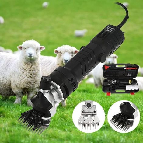 royaluxe -690W Tondeuse à Moutons, avec 6 Vitesse Ajustable, Machine Tondeuse Electrique Professionnelle, Ciseaux à Moutons Chèvres Lamas Alpacas, Cisaille Tonte (Noir) (1/5)