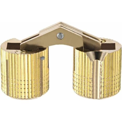 4pcs Charnière Cylindrique Charnière Invisible Porte Placard Armoire Meuble 16mm 180° Angle ouverture