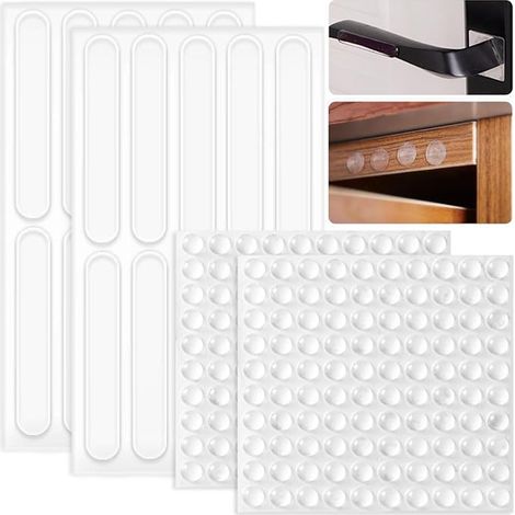 Patin Silicone Transparent Butee de Porte Amortisseur (1/4)