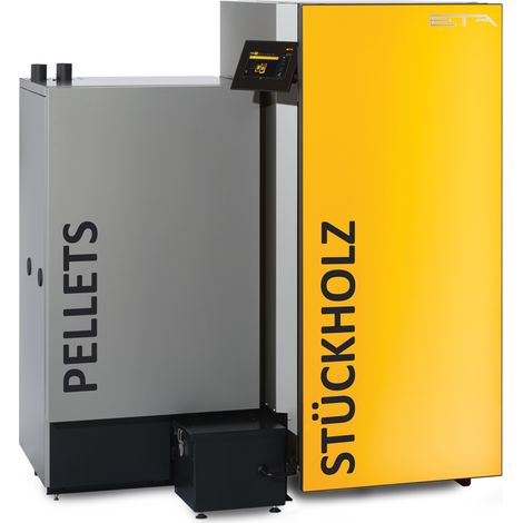 ETA TWIN 20 L Pelletsbrenner 20kW Anbau links an Holzvergaser SH20P Touch - 12120L-T-01