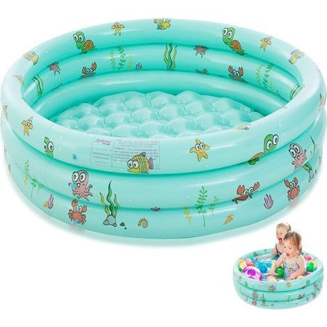 Piscina Gonfiabile Rotonda per Bambini, 100x35cm Piscina Gonfiabile per Bambini, Piscina Gonfiabile Rotonda. Piscina per Bambini, Piscina Gonfiabile a 3 Anelli, Piscina Gonfiabile per Bambini (1/5)