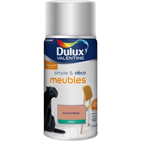 Aérosol Simple & Deco Meubles Satin Cuivre Rose 250 mL - Dulux Valentine (1/5)