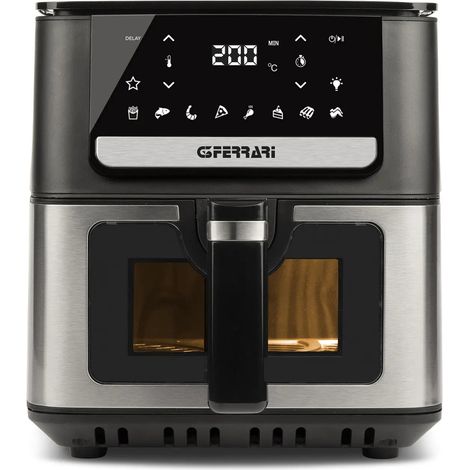 G3 Ferrari G10207 Fritteuse Einzelbild 6,5 l Eigenständig 1700 W Heißluftfritteuse Schwarz, Edelstahl