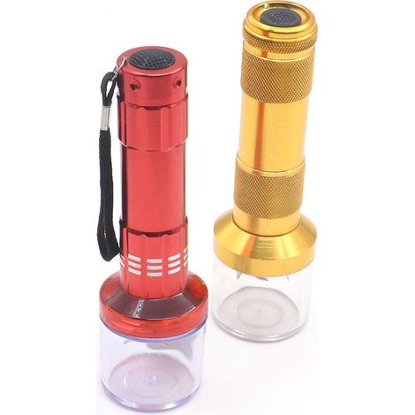 Broyeur à herbes électrique portable en aluminium, forme torche, intérieur et extérieur, mobile, noir et jaune, 1 pièce (1/5)