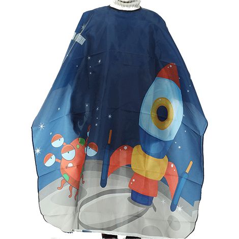 Cape Coiffure Enfant - Polyester Imperméable - Col Ajustable Boutons Pression - Pour Coupe Cheveux Maison ou Salon - 1 Pièce (1/5)