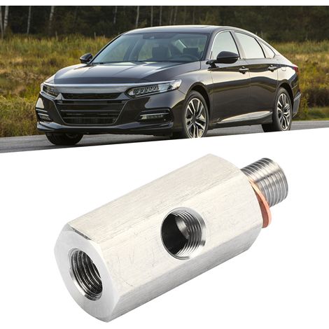 Raccord en T pour capteur de pression d'huile 1/8" NPT vers adaptateur mâle M10 10x1,0 pour conduite d'alimentation turbo, manomètre (1/4)