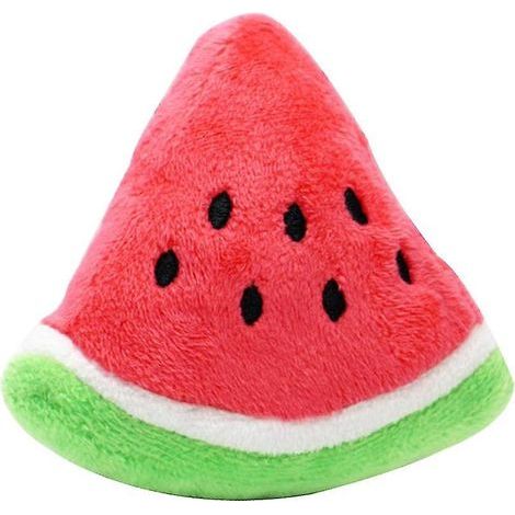 Plüschwelpe in Form einer Wassermelone, ideal gegen Einsamkeit und beim Zahnen.