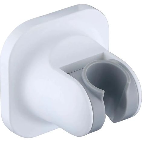 No requiere perforación, ángulo ajustable, soporte para cabezal de ducha (blanco) (1/4)